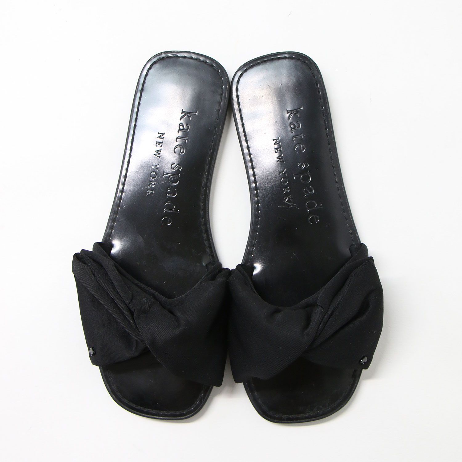 kate spade ケイトスペード　サンダル　靴　ブラック　黒　リボン　２１ kate spade ケイトスペード サンダル 靴 ブラック 黒 リボン 21 Kate