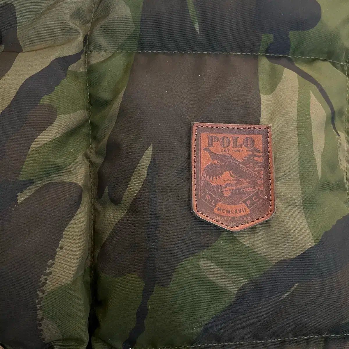 販売 ポロラルフローレン カモフラ ダウン ベスト XS ラルフローレン