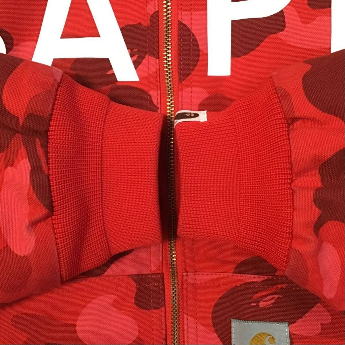 ☆XL☆ Carhartt × BAPE 中綿フード ジャケット Red camo a bathing 