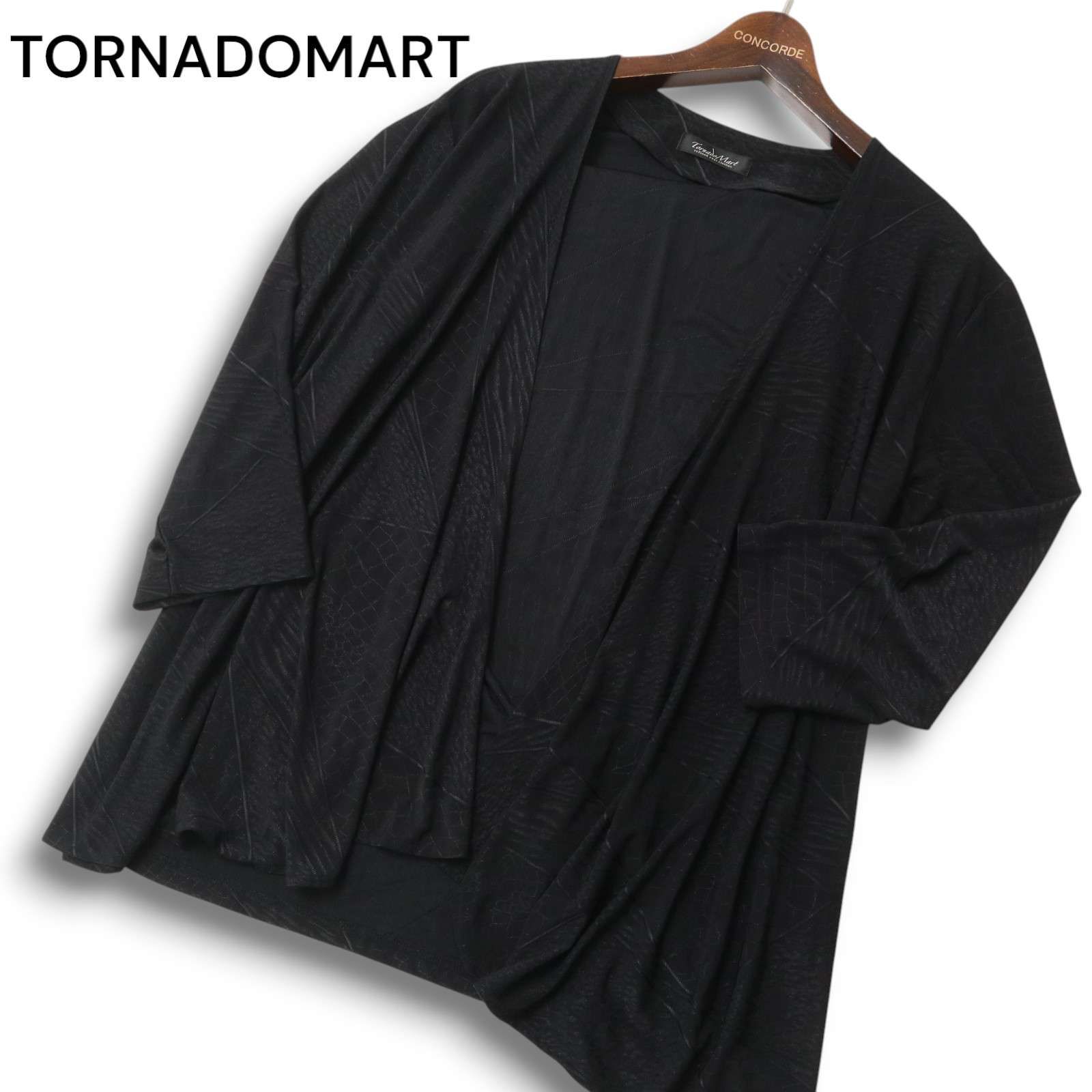 TORNADOMART トルネードマート 春夏 ドレープ☆ 総柄 7分袖 
