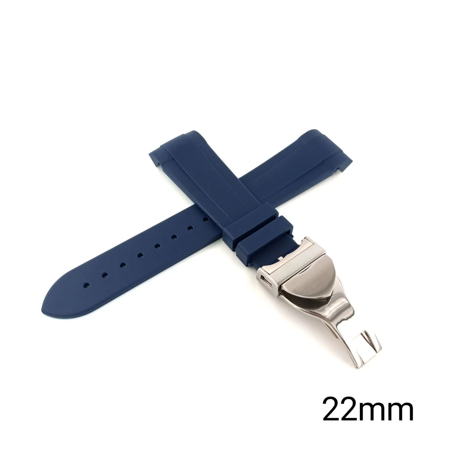 22mm 腕時計 社外品 シリコン ラバーベルト カーブエンド