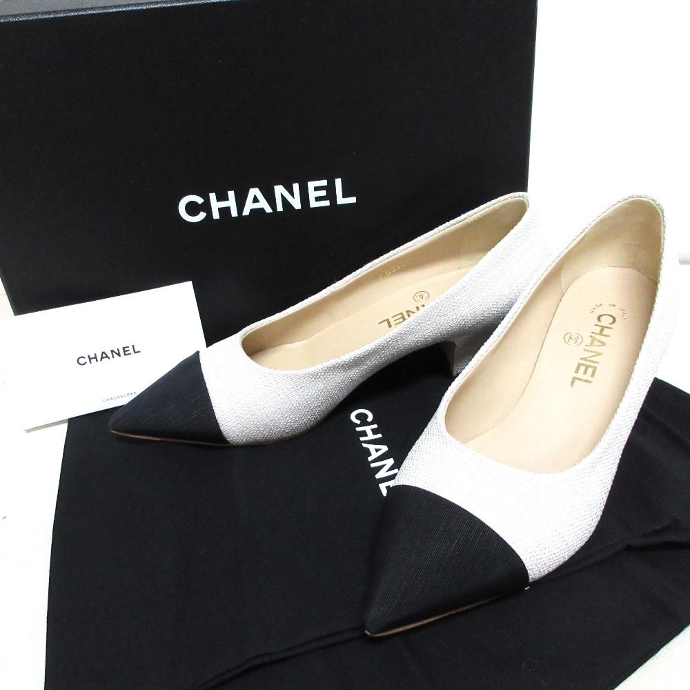 新品同様 CHANEL シャネル ココマーク グログラン ポインテッド