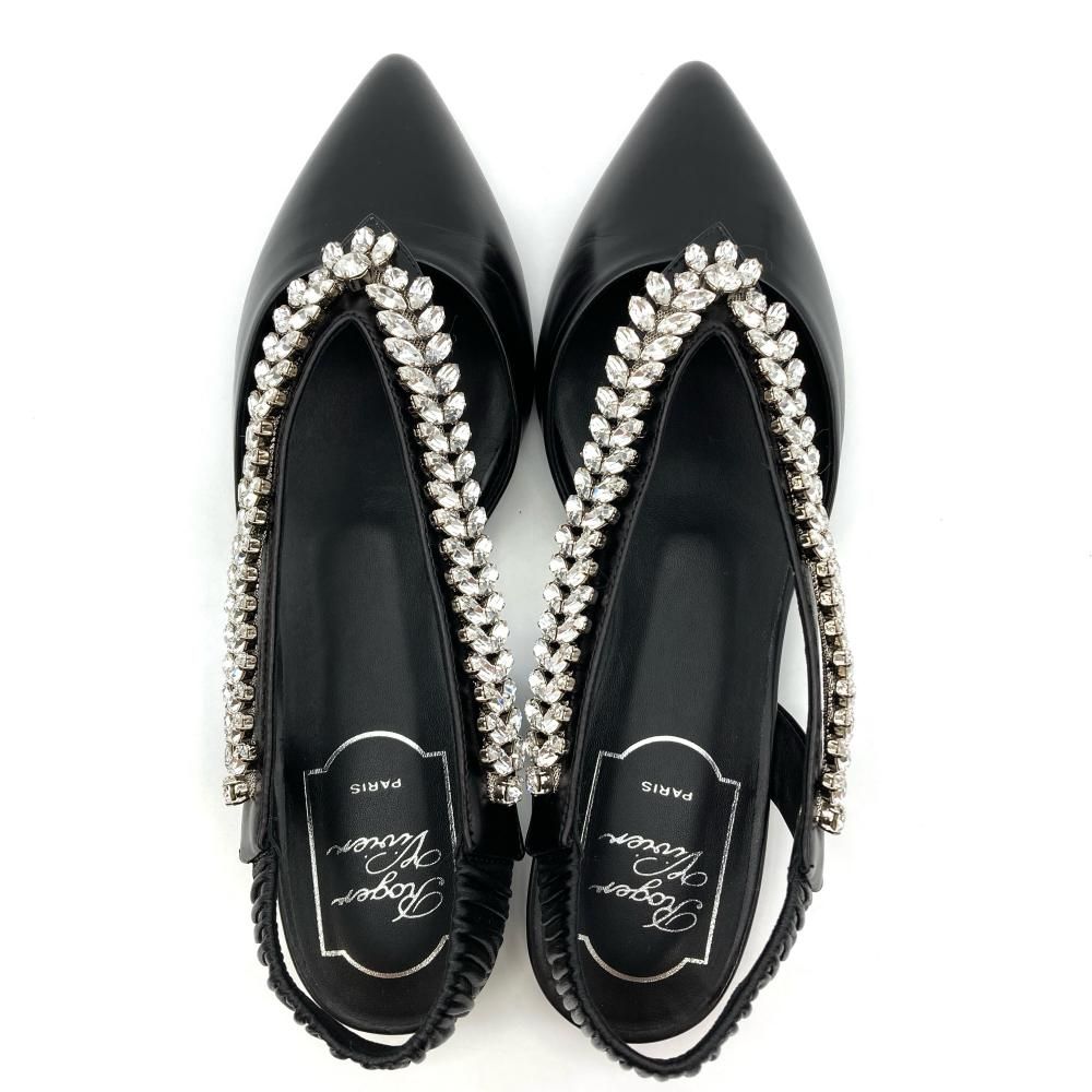 【2025春夏新色】 ロジェヴィヴィエ Roger vivier ビジュー パンプス レザー 靴