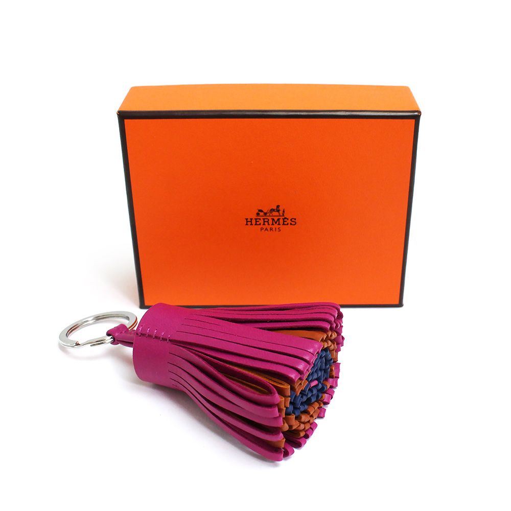 エルメス カルメン トリコロール トリプルカラー キーリング  