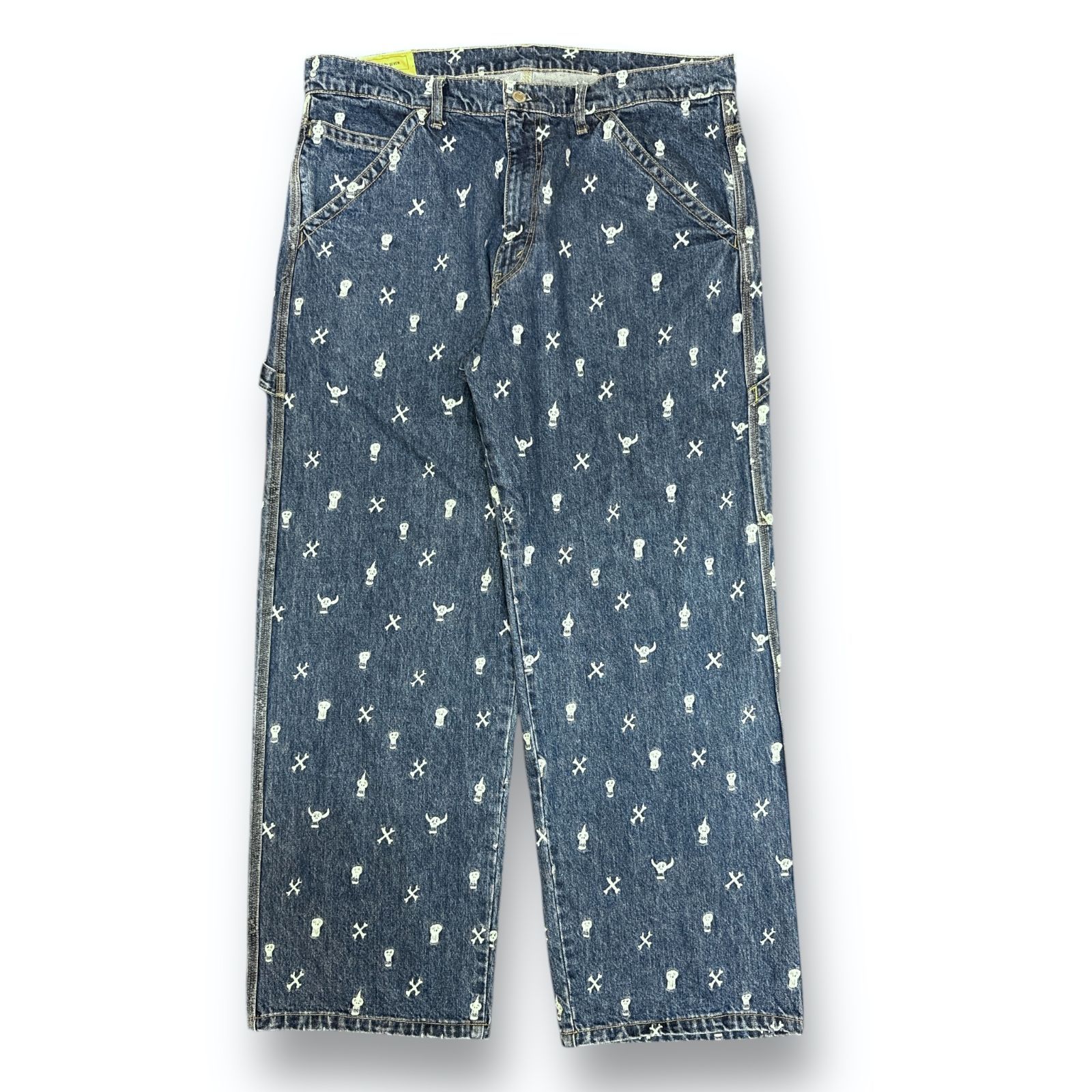 SEVEN BY SEVEN DENIM WORK PANTS - Skull embroidery スカル刺繡 