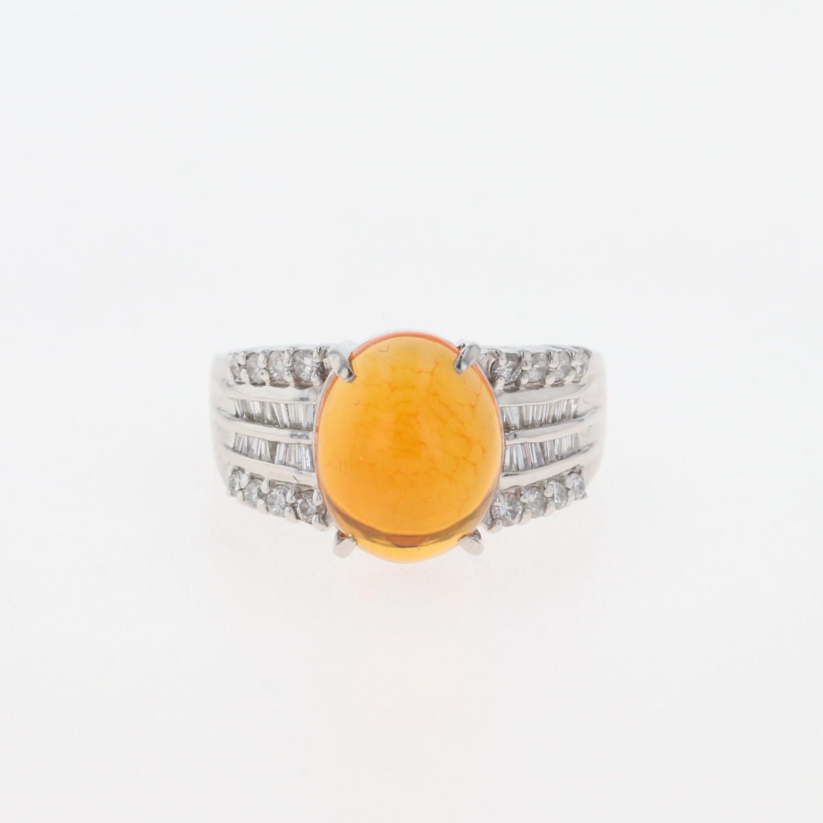 在庫一掃】 ファイアオパール デザインリング プラチナ 指輪  