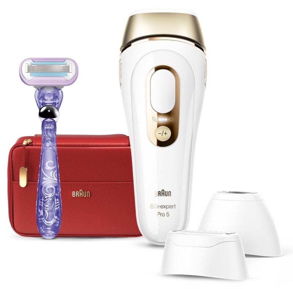 BRAUN ブラウン 光美容器 シルクエキスパート Pro5 脱毛器 (ワイドヘッド1個＋コンパクトヘッド1個付きモデル)  PL-5267