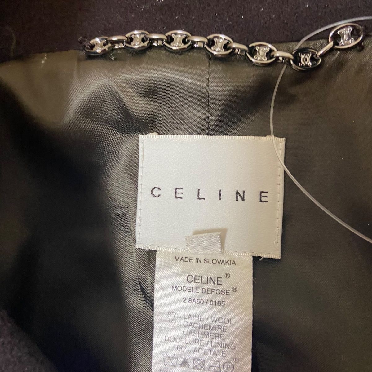 CELINE(セリーヌ) コート サイズ38 M レディース - 28A60/0165 ダーク ...