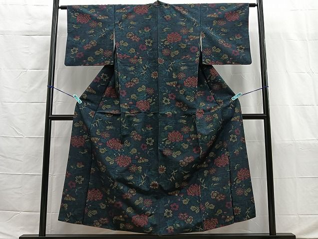 平和屋着物□上質な紬 手描き 老松文 逸品 BAAJ7619yc レディース