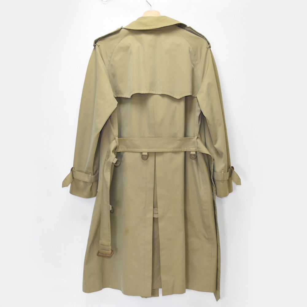 【DAKS】80sドラッカー社製生地クラシックトレンチコート　玉虫色　ベルギー製 DAKS】80sドラッカー社製生地クラシックトレンチコート 玉虫色