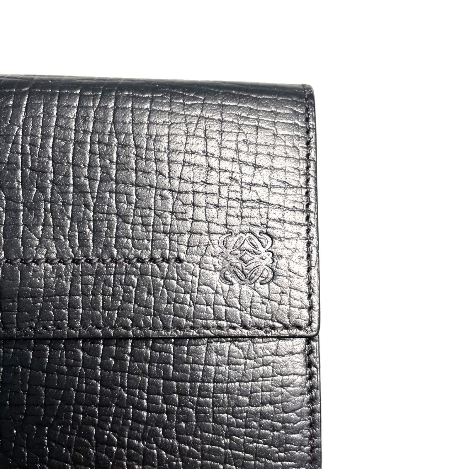 LOEWE ブラックレザー 二つ折り財布 ロエベ LOEWE LOEWE 二つ折り財布 SLIM COMPACT C779W73X01