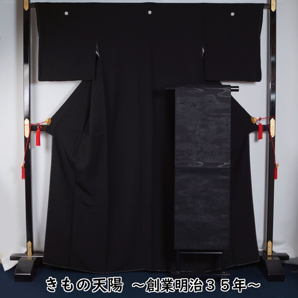 喪服(和装)セット 帯締・帯揚セット 喪服 正絹 黒 | 女性和装,和装小物,帯〆・帯揚