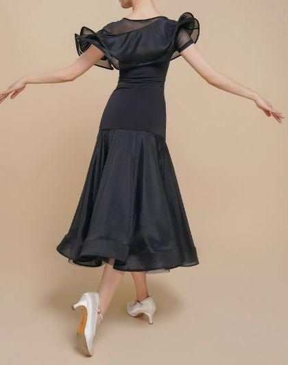 新作 社交ダンスドレス 半袖 モダンダンス フリル オーダーメイド 新作