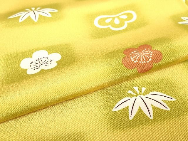 平和屋本店■極上　銀座　志ま亀　小紋　松竹梅　たとう紙付き　正絹　逸品　KAAA1455kk5 平和屋本店□極上 銀座 志ま亀 小紋 松竹梅 たとう紙付き 正絹 逸品