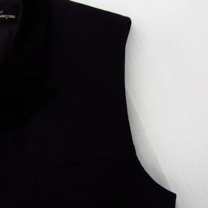 トリコ コムデギャルソン ベスト ジレ ジャケット ベロア アウター レディース ﾌﾘｰサイズ ブラック toricot COMME des GARCONS トリコ コムデギャルソン ベスト ジレ ジャケット ベロア アウター