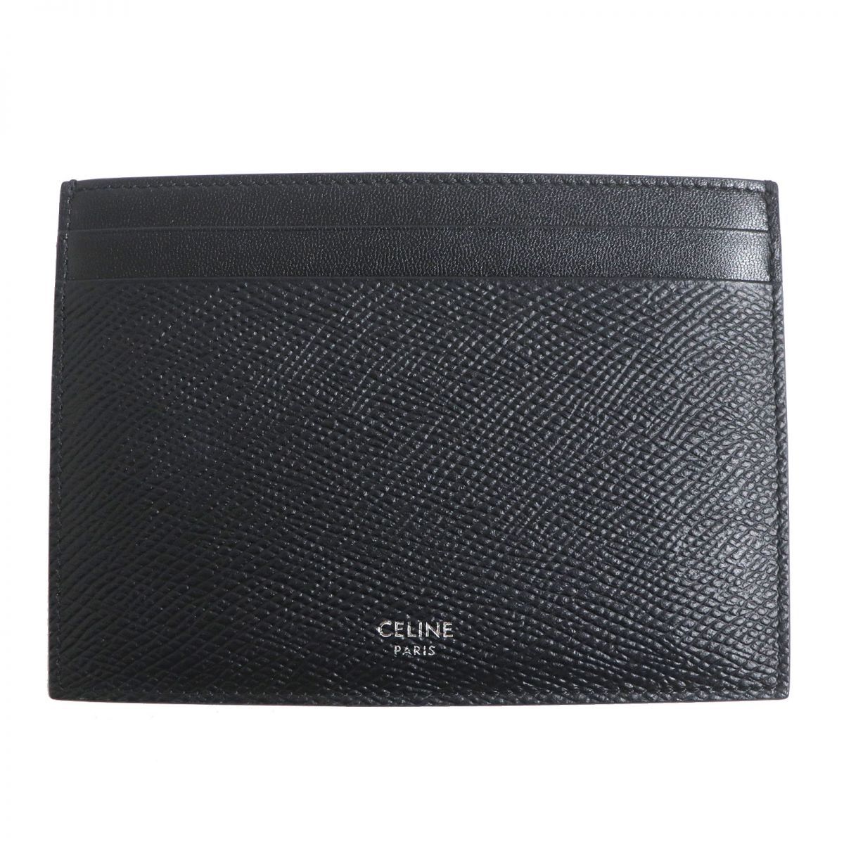 未使用品□CELINE/セリーヌ ロゴ入り カーフスキン レザー カード