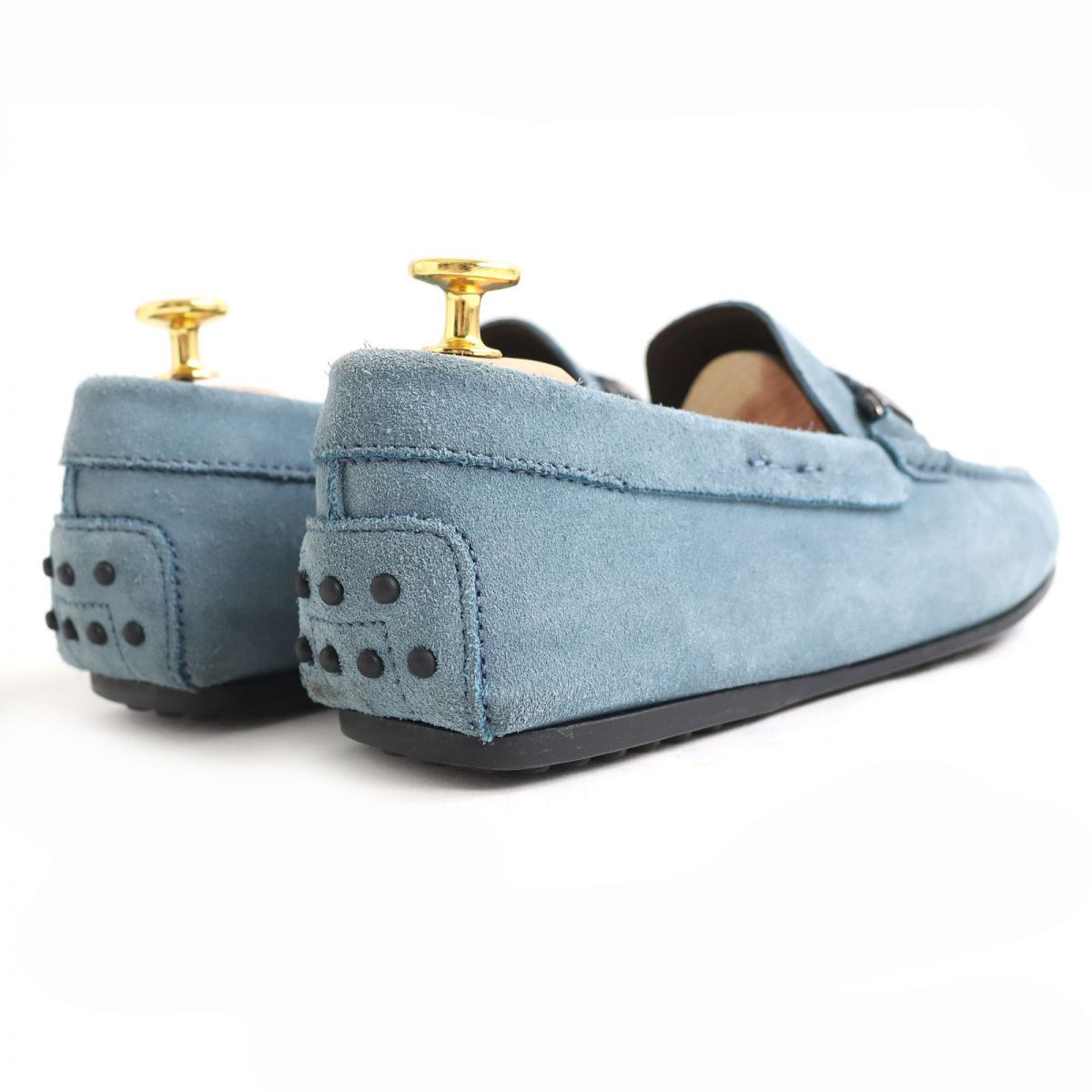 美品△人気♪ TOD'S トッズ ロゴ刻印金具付き スウェードレザー