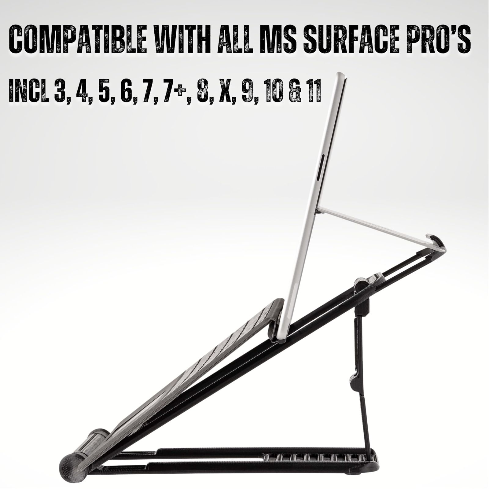 Slaige Surface PROスタンド:キーボードを付けたまま表面を持ち上げる - 首の痛みを軽減、カメラの角度を改善、ポータブル、調節可能、使いやすい