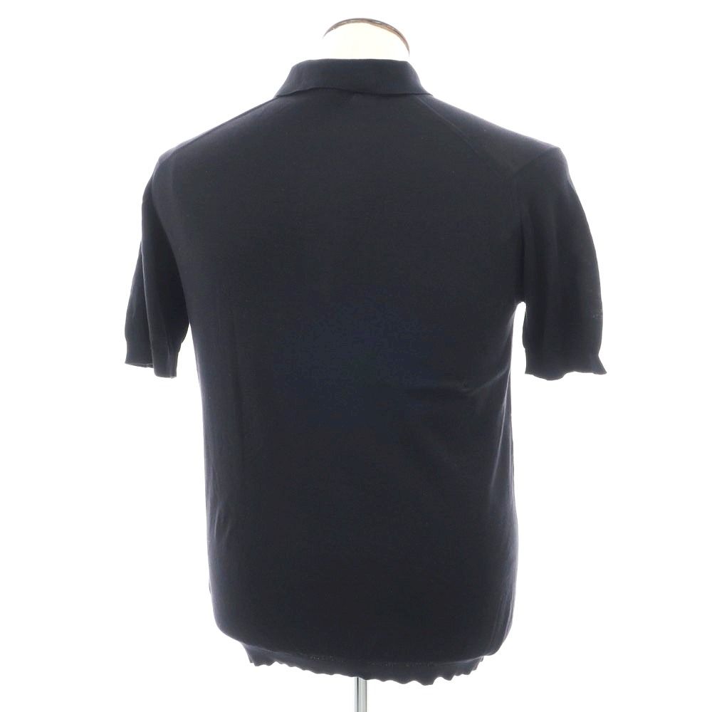 John Smedley ジョンスメドレー コットンニット ポロ 黒 M JOHN