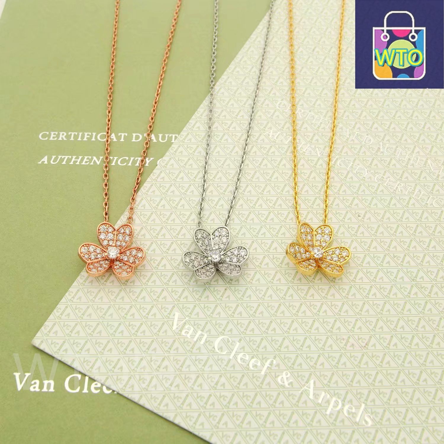 Van Cleef & Arpels クローバーネックレス ペルレ クローバー ペンダント 18K ローズ ゴールド