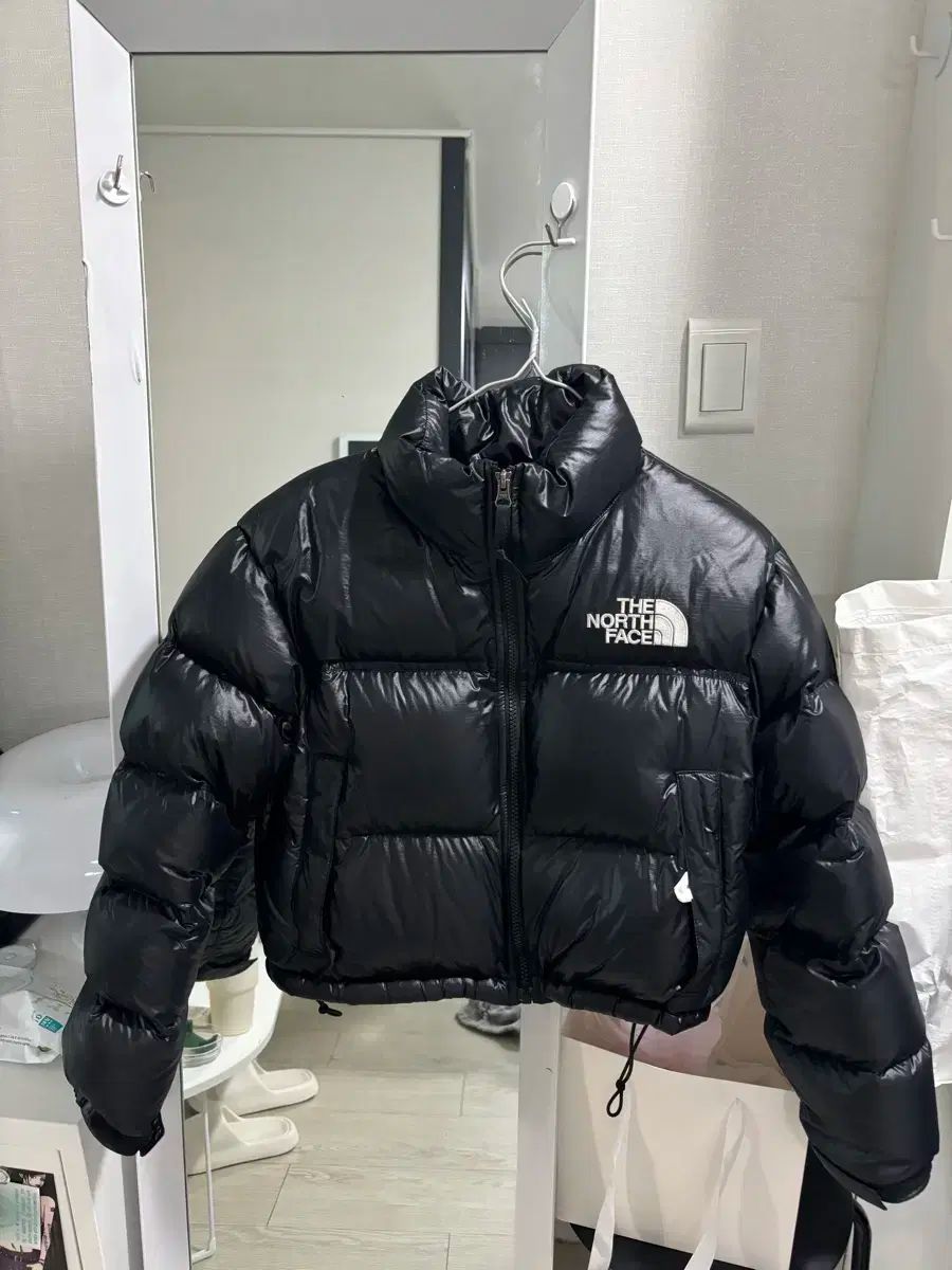 ウーマンズ THE NORTH FACE ザノースフェイス クロップド ヌプシ 光沢 サイズ s
