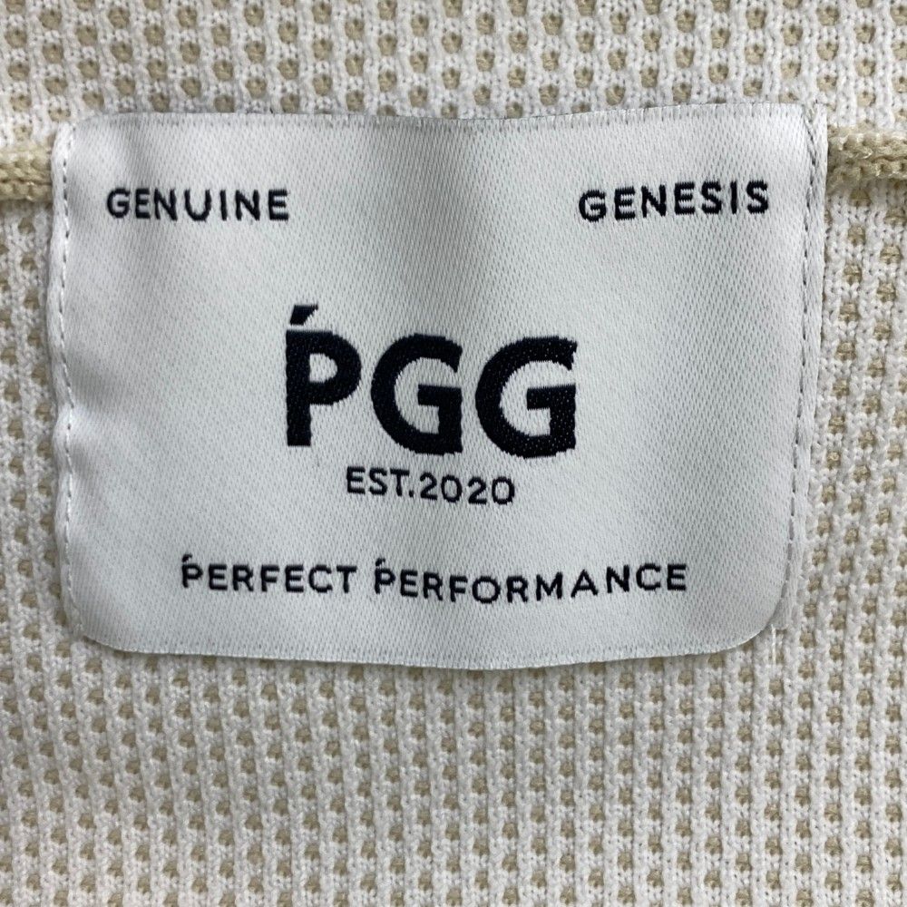 サイズ：5 PGG PEARLY GATES パーリーゲイツ 2024年モデル ジップニットフーディジャケット ロゴ  ベージュ系 [240101358067] ゴルフウェア メンズ ストスト サイズ：5 PGG PEARLY GATES パーリーゲイツ 2024年モデル