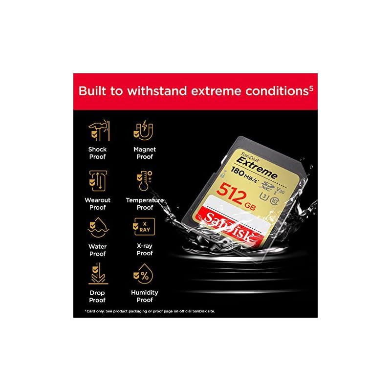 SanDisk サンディスク 512GB Extreme エクストリーム SDXC UHS-I メモリーカード - C10 U3 V30 4K UHD SDカード - SDSDXVV-512G-GNCIN 1 CHRISTIANNAURATH_COM_BR