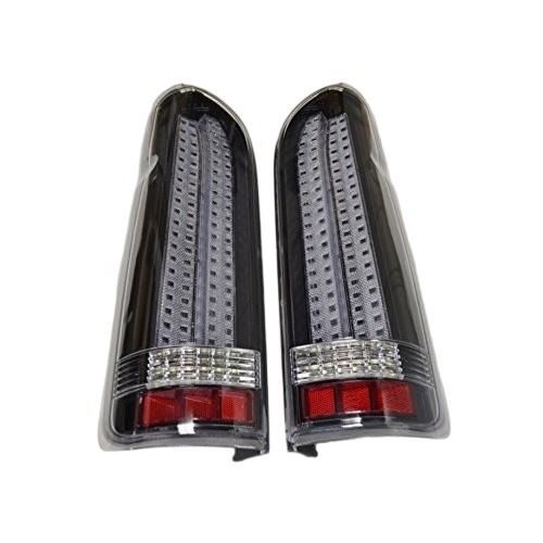 ハイエース 200系 テールライト 縦ライン 黒 LED テールランプ　トヨタ　ライト　ブラック