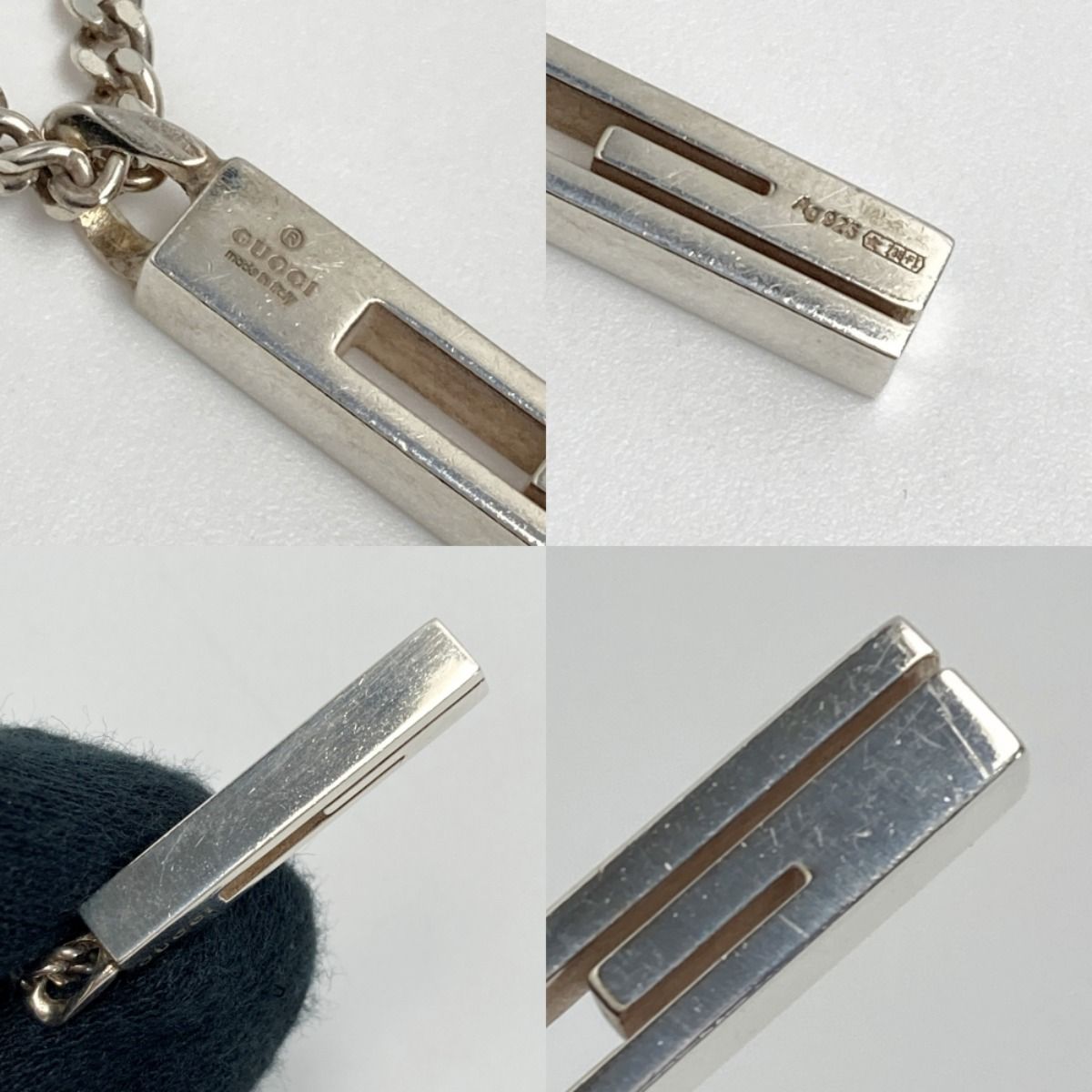 GUCCI グッチ Gマーク ネックレス シルバー Ag925 カットアウトG  