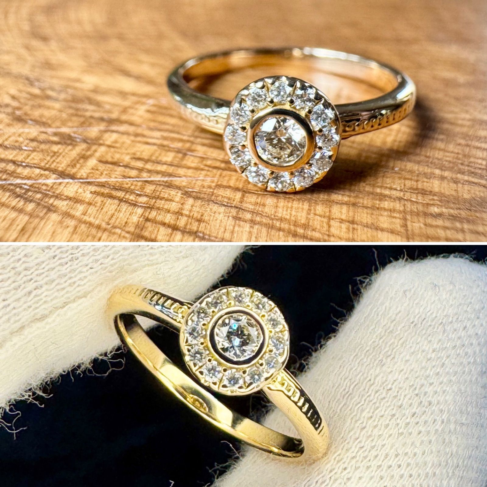 ヴェレッタオッターヴァ◇K18YG*13号*ダイヤモンドリング*指輪 - メルカリ