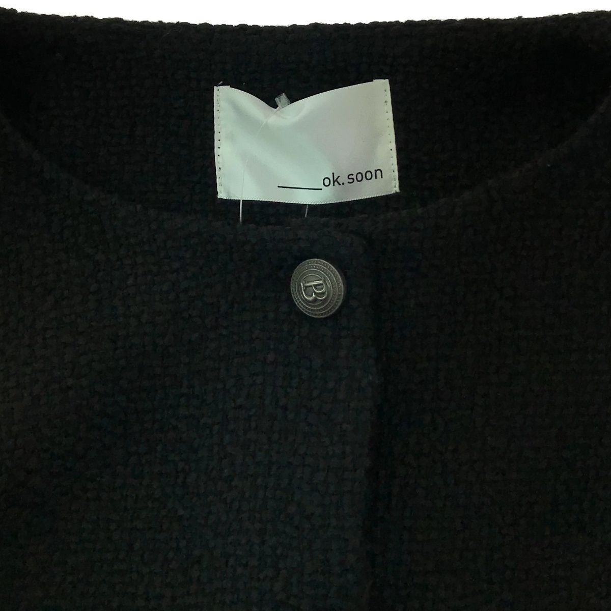 ok.soon オクスン tweed jacket ツイードジャケット ブラック