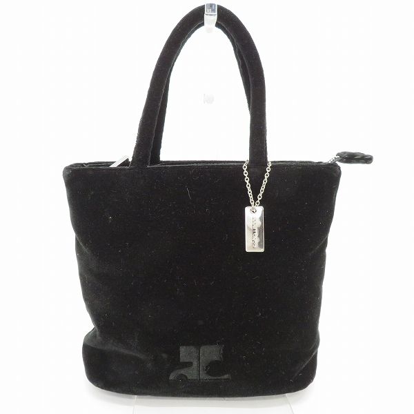 クレージュ courreges ヴィンテージ ベロア トート ハンドバッグ