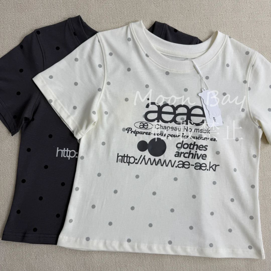 新品未使用 韓国 Y2K 人気 AEAE エーイーエーイー WEB LOGO DOT