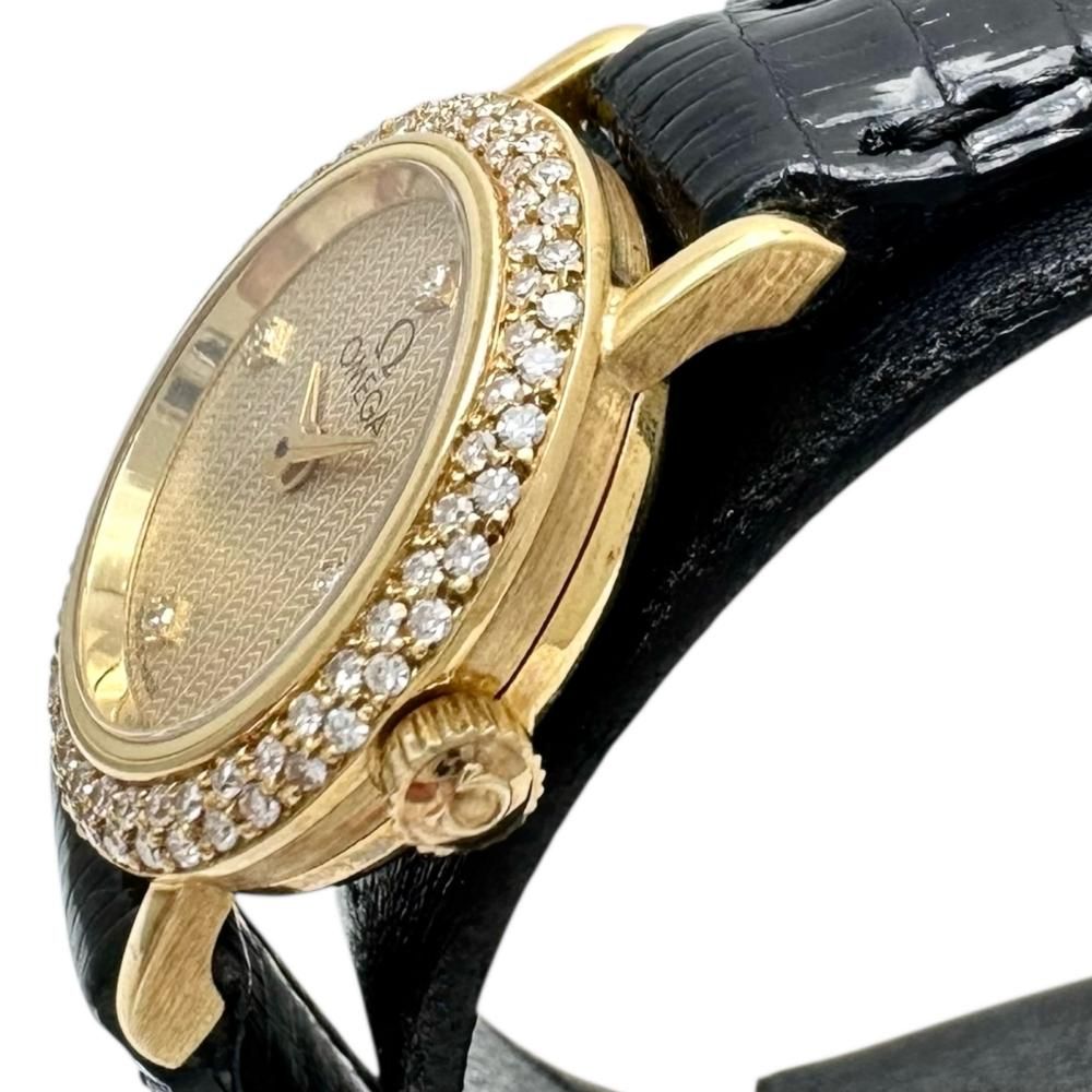 OMEGA/オメガ】ダイヤベゼル＆ダイヤ4Pインデックス 1450 腕時計 K18YG  