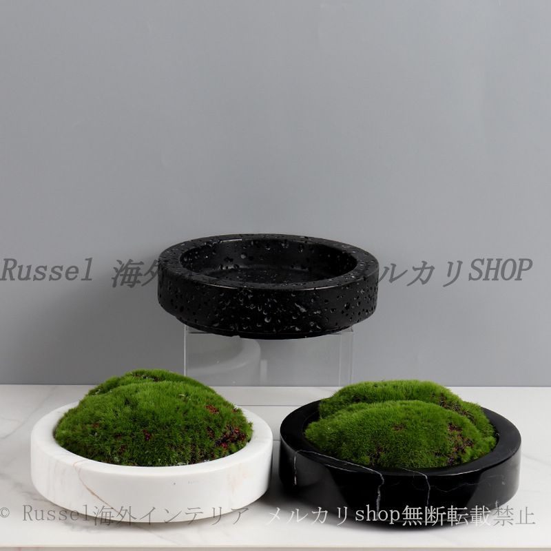 ミニ プランター 円形 ラグジュアリー マーブル模様 おしゃれ かわいい インテリア 鉢 植木鉢 多肉植物 ガーデン ポット プレート 白 ホワイト STEELWINDOWSANDDOORS_COM