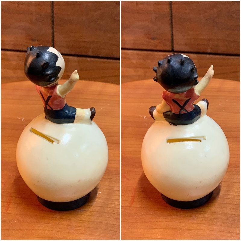 三菱信託銀行☆クリちゃん☆ソフビ人形☆貯金箱 12．0cm 当時物