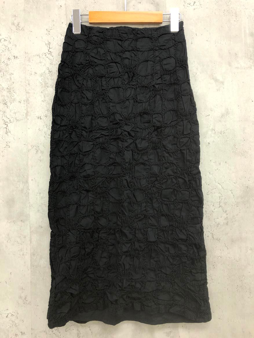 CELFORD セルフォード CWFS232014 コットン シャーリング ロング タイト スカート size36|黒 ◎レディース