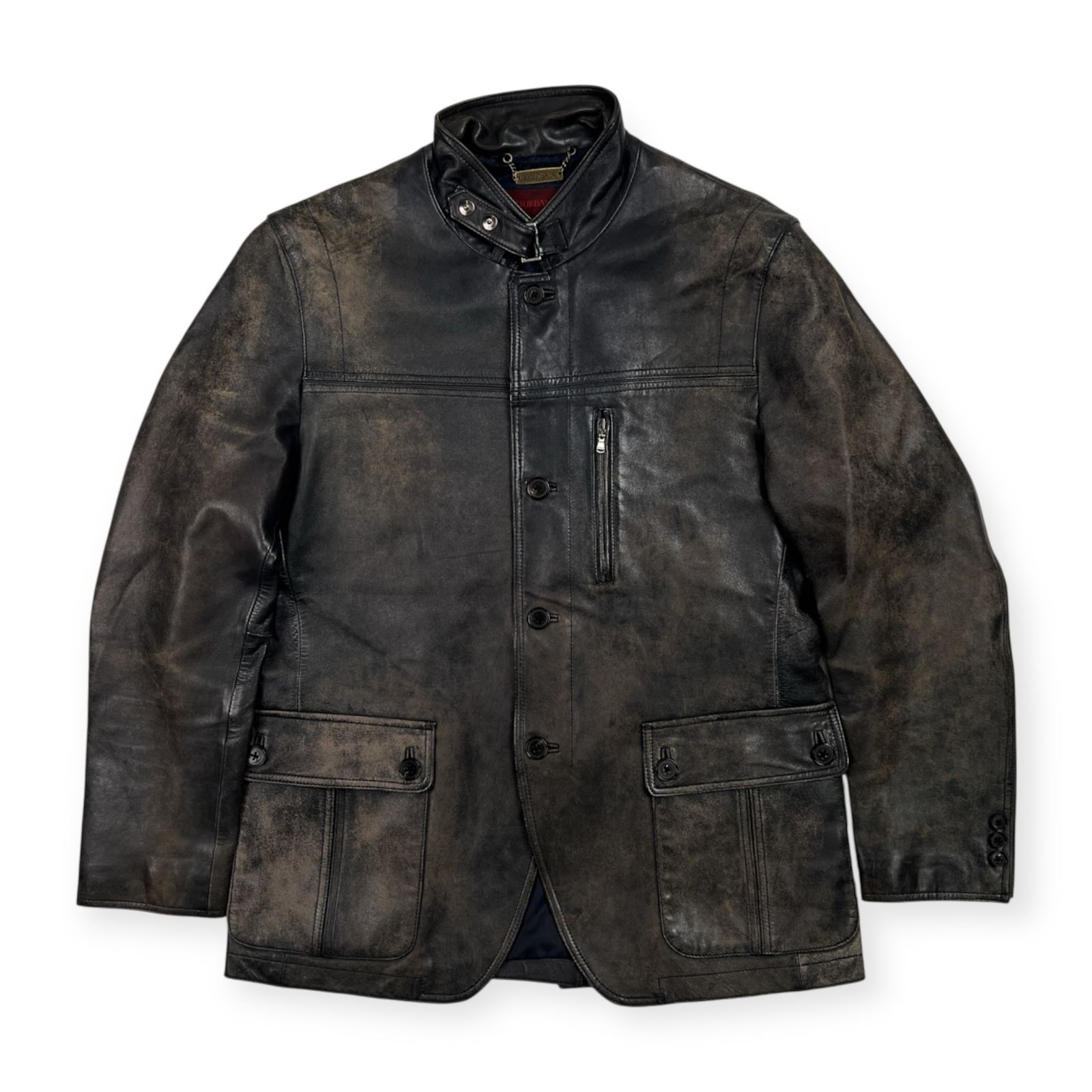 D'URBAN ダーバン　レザージャケット　羊革　M 激渋 D'URBAN ダーバン 羊革 本革 ラムレザー ライダース