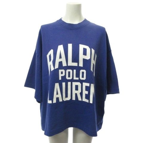 ポロ バイ ラルフローレン Polo by Ralph Lauren Tシャツ カットソー オーバーサイズ ロゴ パープル 紫 XS