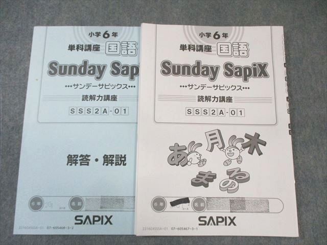 SAPIX 小6 サピックス SS特訓 国語 読解力講座 通年セット 【全14回分フルセット】 2021 050M2D SAPIX 小6 サピックス SS特訓 国語 読解力講座 通年セット 【全