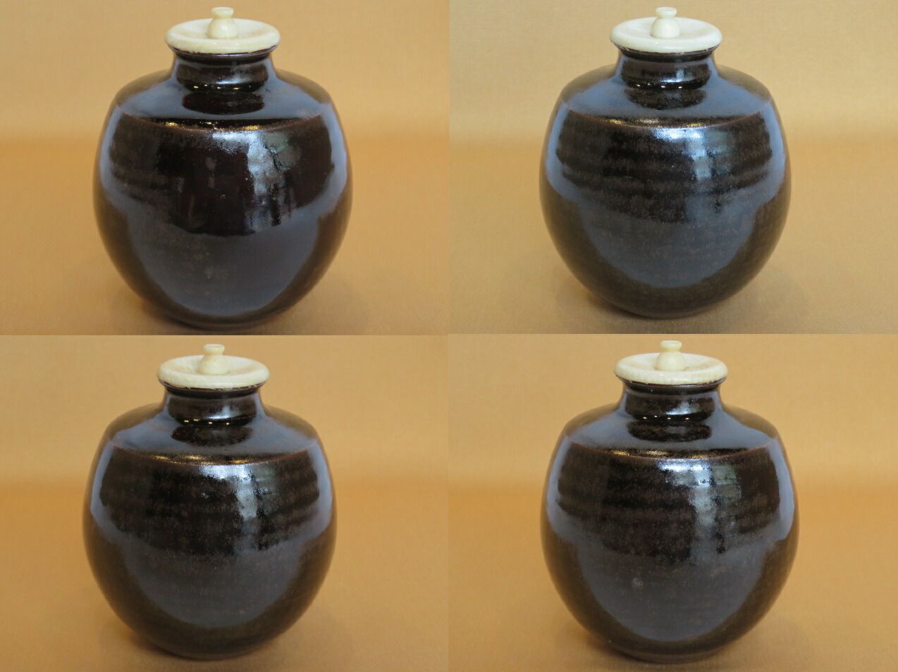 【茶道具】平安仁史造　本能寺文琳茶入（共箱）★送料込★ 茶道具 濃茶器漢作唐物大名物「本能寺文琳茶入写し」 笹田有祥作