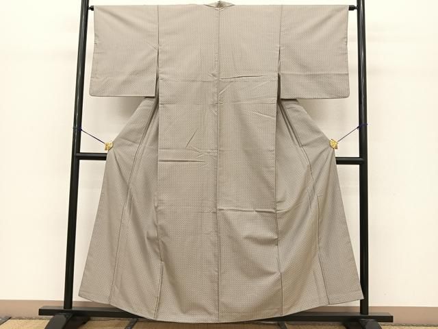 平和屋着物●上質なお召　七宝文様　正絹　逸品　BAAT0959yc 平和屋着物○上質なお召 七宝文様 正絹 逸品 BAAT0959yc