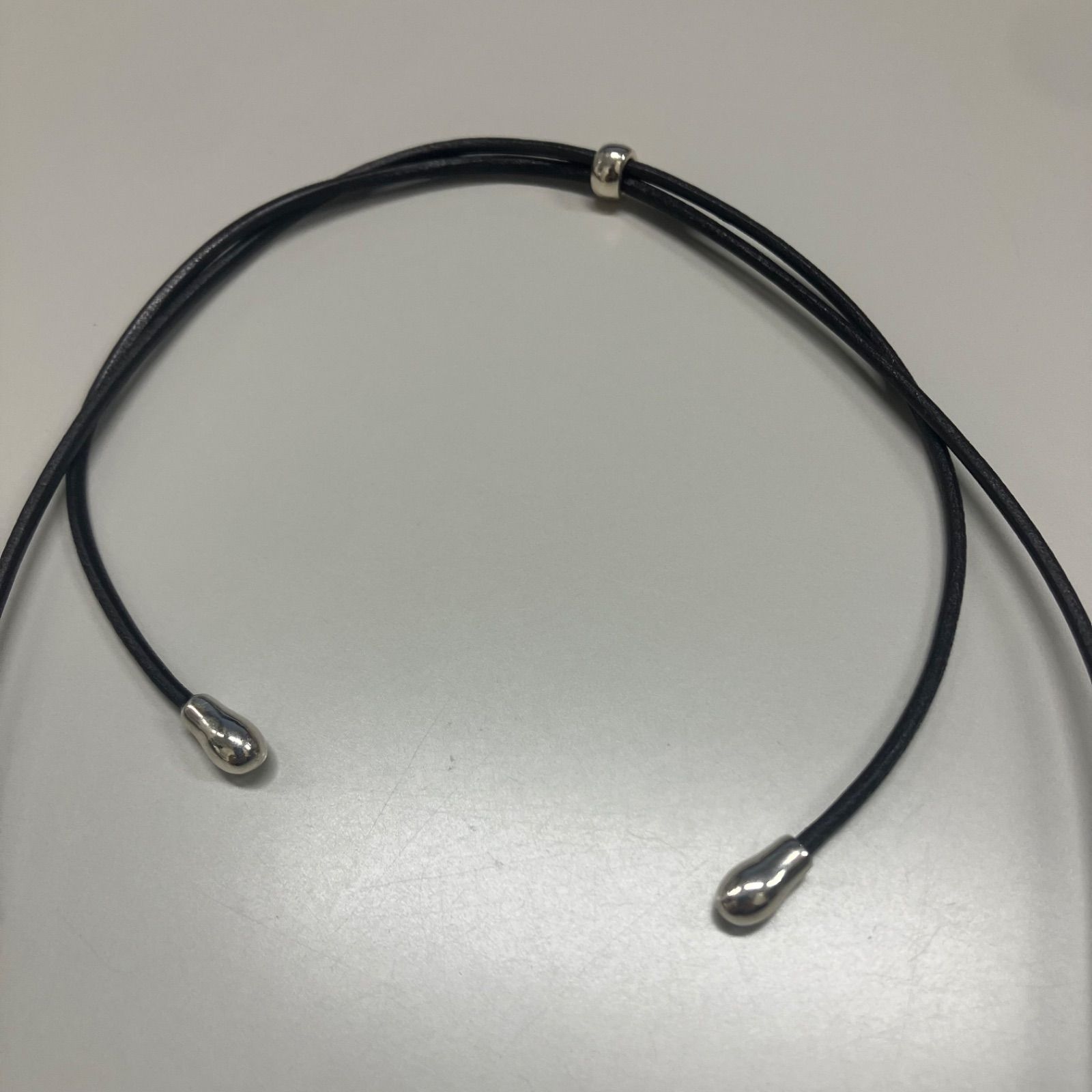 未使用品 h'eres CETACEA LEATHER CHOKER NECKLACE サテーシア レザー