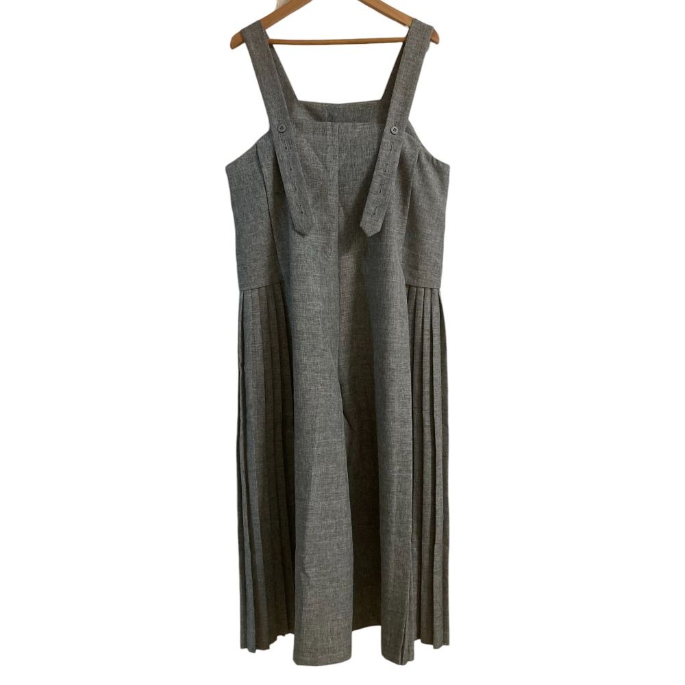ATSURO TAYAMA アツロウタヤマ サイドプリーツ オールインワン オーバーオール サイズ36 グレー レディース 古着