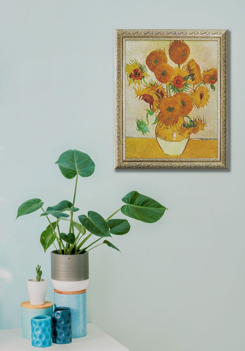 絵画 ミュージアム シリーズ ゴッホ「ひまわり」/インテリア 壁掛け 額