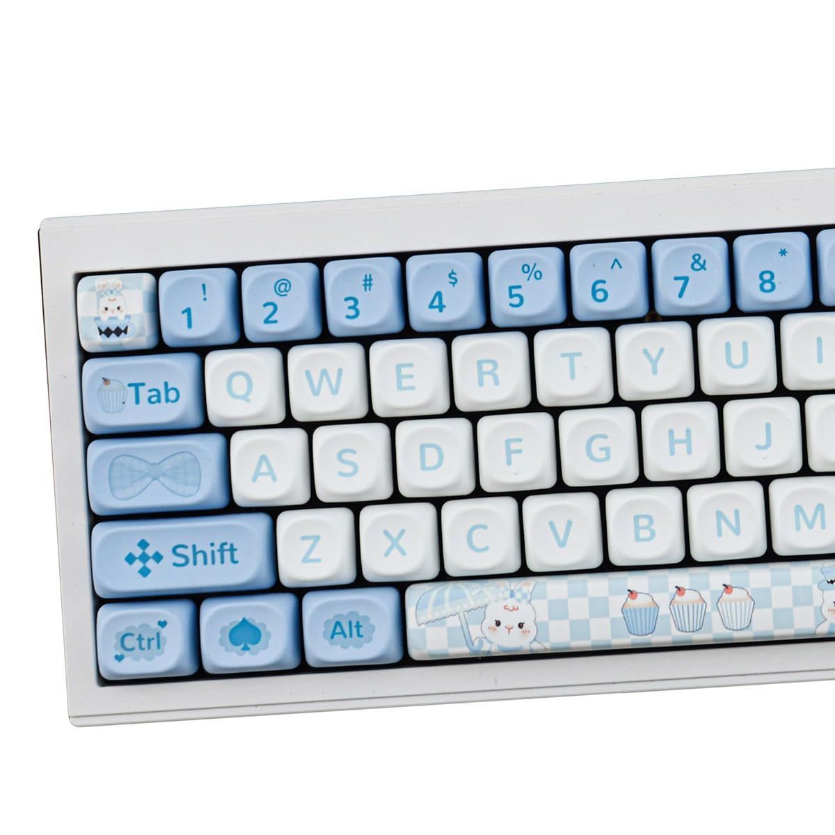 数量限定】PBT キーキャップ キーキャップ セット プロファイル 7U スペースバー付き MOA Gateron Kailh 猫 Cherry MX  アニメ Switch メカニカル Keys ゲーミング キーボード 144 (Alice Rabbit) - メルカリ