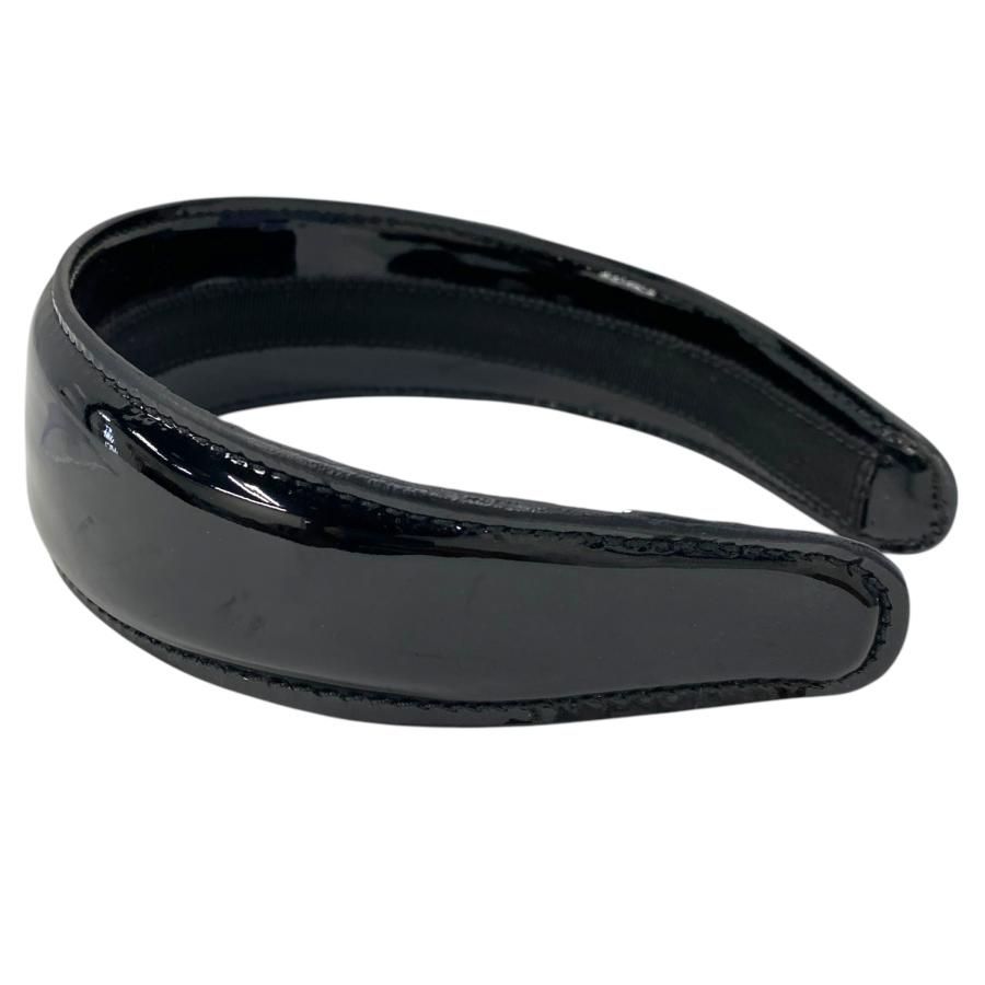 美品PRADA カチューシャ ブラックレザー プラダカチューシャレザーブラック