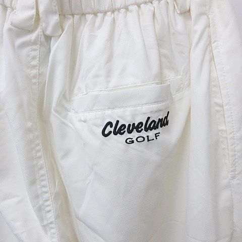 クリーブランドゴルフ cleveland golf パンツ ワイド ストレート ロング ドローコード 刺繍 裏メッシュ アイボリー オフホワイト M