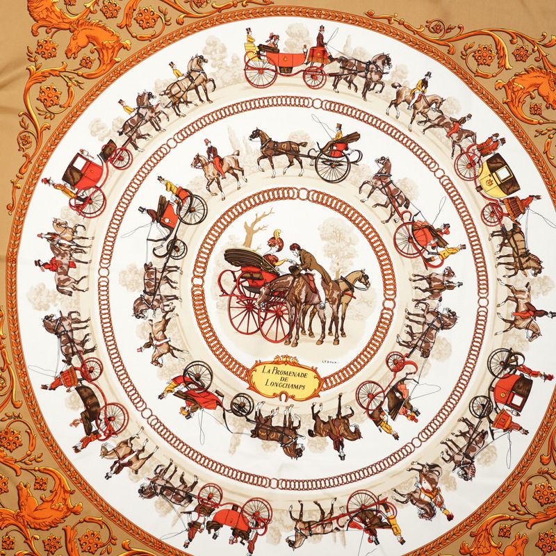 エルメス カレ90 LA PROMENADE DE LONGCHAMPS ロンシャンへの道