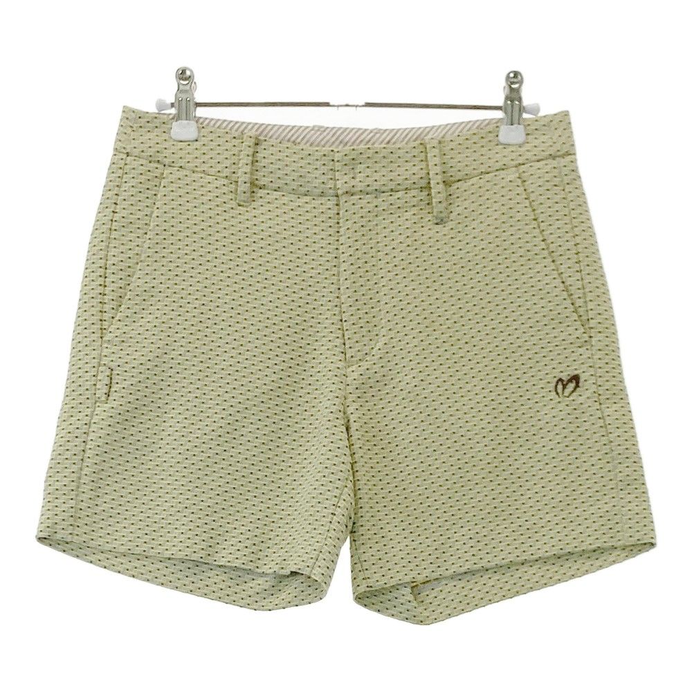 マスターバニーエディション イエローショートパンツ S 超美品】マスターバニー ショートパンツ イエロー×白 花柄織生地